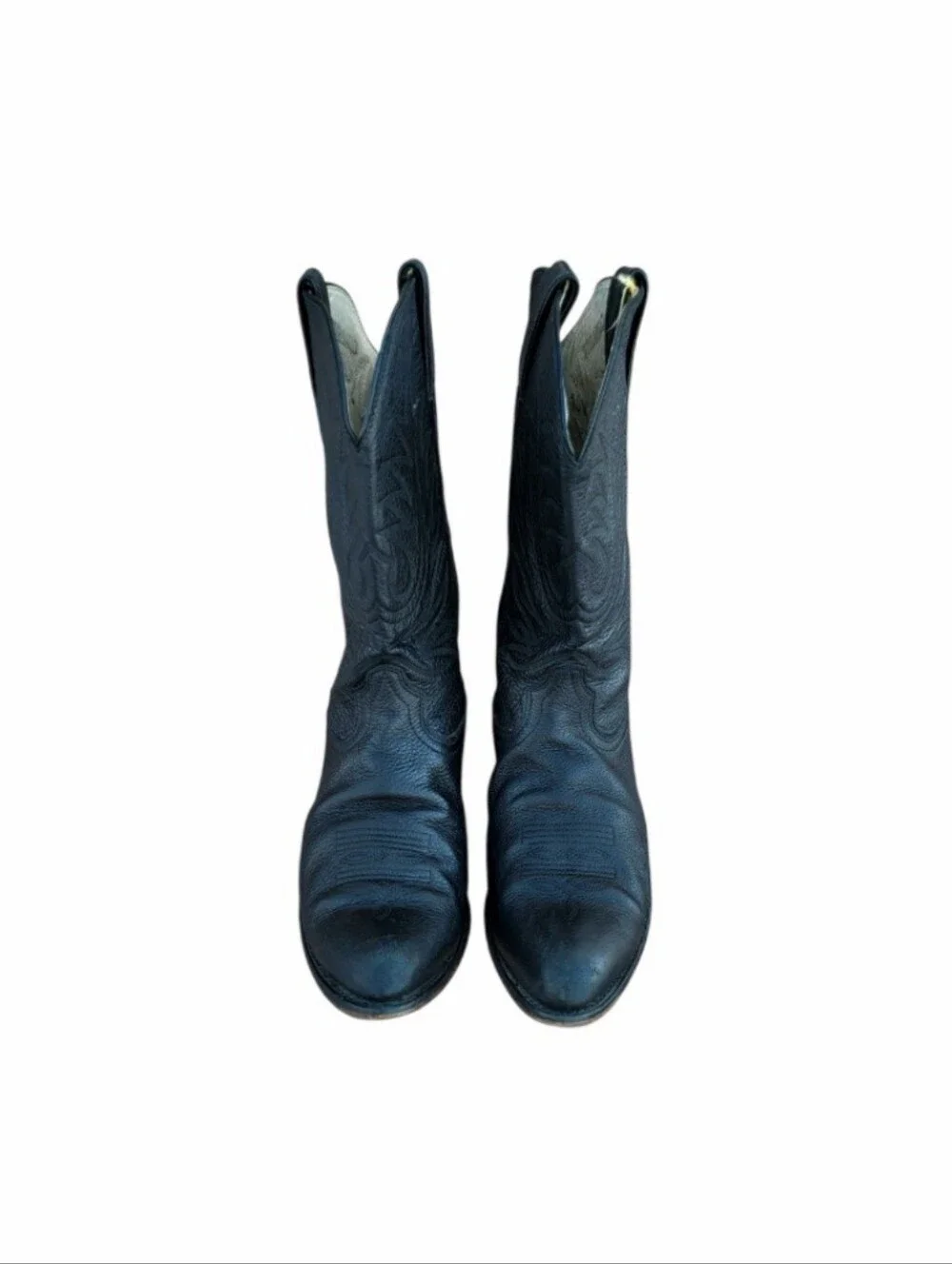Durango Black Leather Pull On Cowboy Western Ranch Horse Riding Barn Boot Men 10